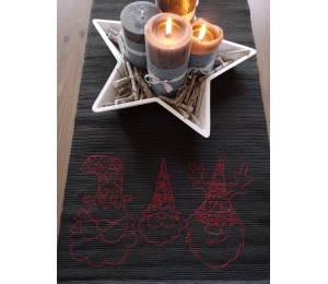 Stickserie - Stylish xmas Gnomes LineArt